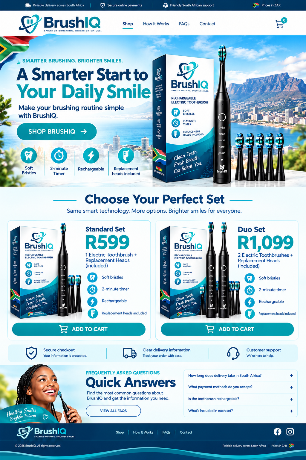 BrushIQ™ Smart Electric Toothbrush – Smarter Brushing, Brighter Smiles
